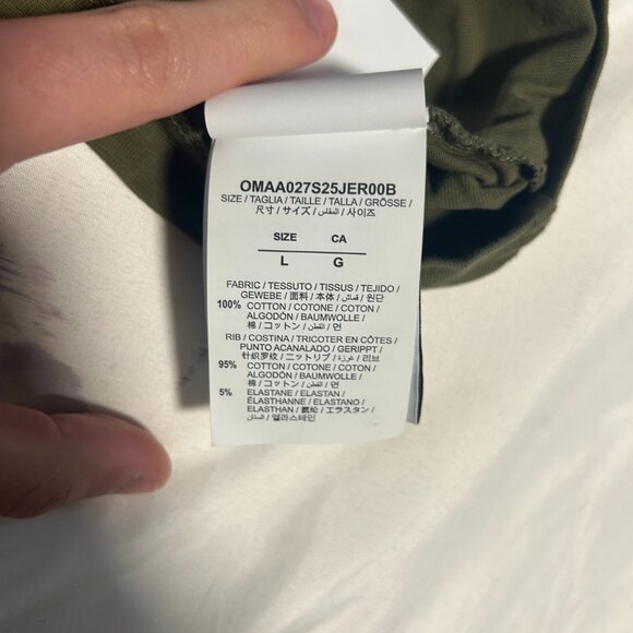 Off‑White c/o Virgil Abloh Spray Arrow Tee Olive Large - Picture 5 of 5